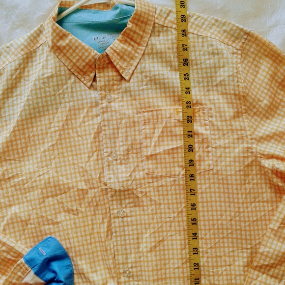 Men's large HUK long sleeve button up fishing shirt hiking,camping vented - Picture 2 of 8